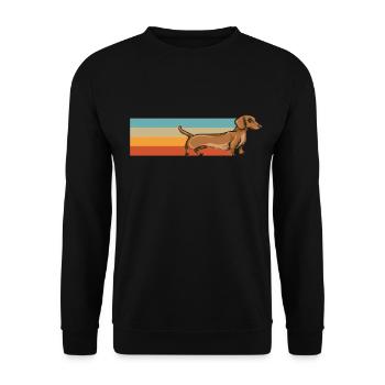 Dachshund Gift Dixie Viennese Doxie Dachshund - Unisex Sweatshirt - black - Front - Alina (178cm) & Michal (187cm)