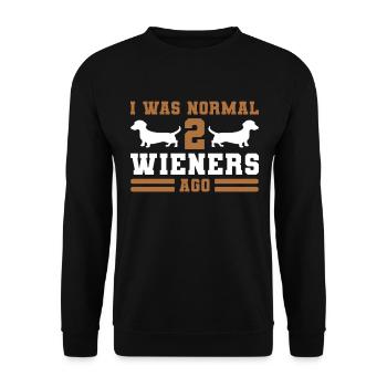 Teckel Cadeau Dixie Viennese Doxie Teckel - Sweat-shirt Unisexe - noir - Devant - Alina (178cm) & Michal (187cm)