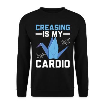 Folding is a matter close to my heart Paper art - Unisex Sweatshirt - black - Front - Alina (178cm) & Michal (187cm)