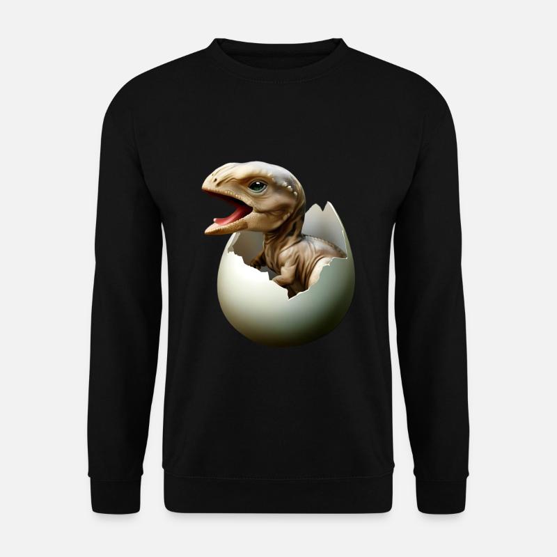 Baby dinosaur hatches from egg - Unisex Sweatshirt - black