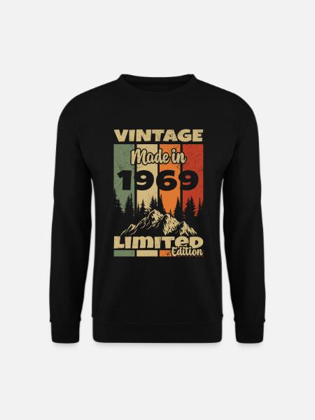 Vintage Retro 1969 Jubiläumsgeschenk 1969 - Unisex Pullover - Schwarz