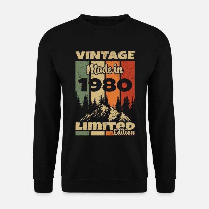 1980 Vintage Original 1980 Geburtstagsgeschenk - Unisex Pullover - Schwarz