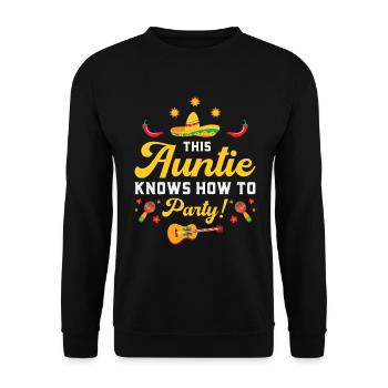 Cinco de Mayo Feiertag Eltern Fiesta Party - Unisex Pullover - Schwarz - Vorne - Alina (178cm) & Michal (187cm)