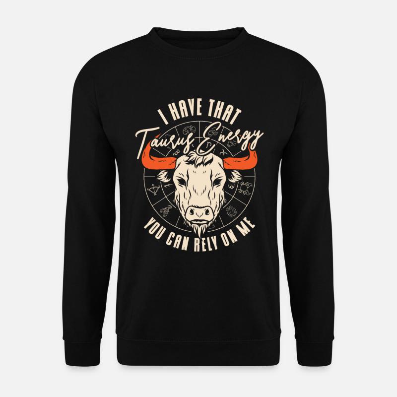 Taurus Energie Konstellation Astrologische Stier - Unisex Pullover - Schwarz