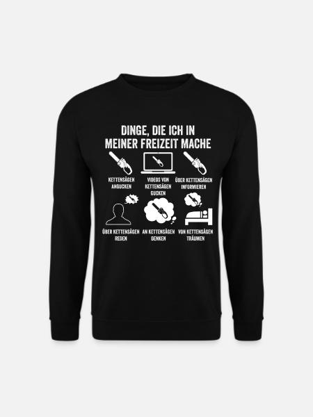 Baumfäller Holzfäller Zimmermann Kettensäge - Unisex Pullover - Schwarz