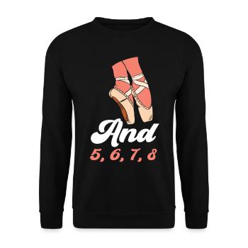 Ballet Dancer Dance Girl Ballerina - Unisex Sweatshirt - black - Front - Alina (178cm) & Michal (187cm)