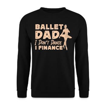 Ballet Dancer Dance Girl Ballerina - Unisex Sweatshirt - black - Front - Alina (178cm) & Michal (187cm)