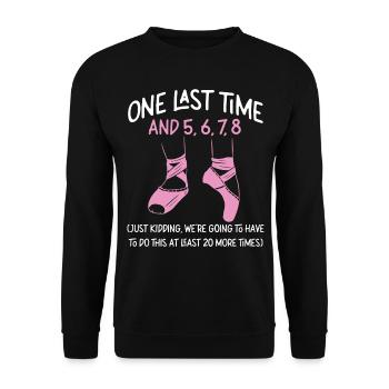 Ballet Dancer Dance Girl Ballerina - Unisex Pullover - Schwarz - Vorne - Alina (178cm) & Michal (187cm)