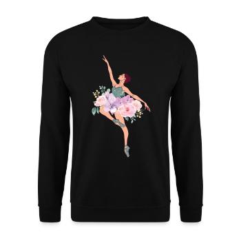 Ballet Dancer Dance Girl Ballerina - Unisex Pullover - Schwarz - Vorne - Alina (178cm) & Michal (187cm)