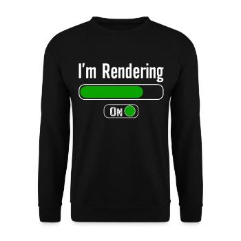 I'm RenderingVideoeditor Bearbeitender Videofilmer - Unisex Pullover - Schwarz - Vorne - Alina (178cm) & Michal (187cm)