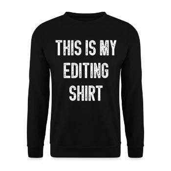 This Is My Editing Shirt Video-Editor-Bearbeitung - Unisex Pullover - Schwarz - Vorne - Alina (178cm) & Michal (187cm)