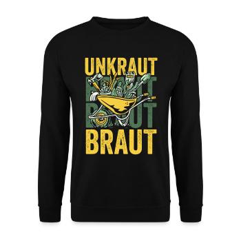 Unkraut Braut Garten - Unisex Pullover - Schwarz - Vorne - Alina (178cm) & Michal (187cm)