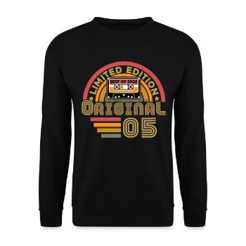 2005 Vintage Original 2005 Cadeau D'anniversaire - Sweat-shirt Unisexe - noir - Devant - Alina (178cm) & Michal (187cm)