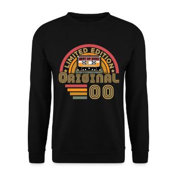 Original 2000 Vintage Anniversaire Humour - Sweat-shirt Unisexe - noir - Devant - Alina (178cm) & Michal (187cm)