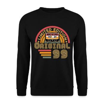 Original 1999 Vintage Anniversaire Humour - Sweat-shirt Unisexe - noir - Devant - Alina (178cm) & Michal (187cm)