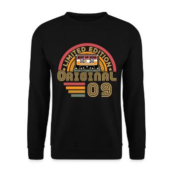 Original 2009 Vintage Anniversaire Humour - Sweat-shirt Unisexe - noir - Devant - Alina (178cm) & Michal (187cm)