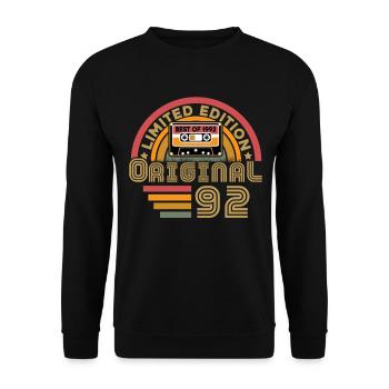 1992 Vintage Original 1992 Birthday Gift - Unisex Sweatshirt - black - Front - Alina (178cm) & Michal (187cm)