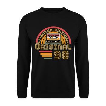 1998 Vintage Original 1998 Birthday Gift - Unisex Sweatshirt - black - Front - Alina (178cm) & Michal (187cm)