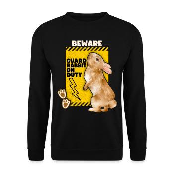 Lapin Lapin Drôle Dire Garde-Lapin Blague - Sweat-shirt Unisexe - noir - Devant - Alina (178cm) & Michal (187cm)