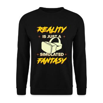 Simulation Fantasie Realität Science Fiction - Unisex Pullover - Schwarz - Vorne - Alina (178cm) & Michal (187cm)