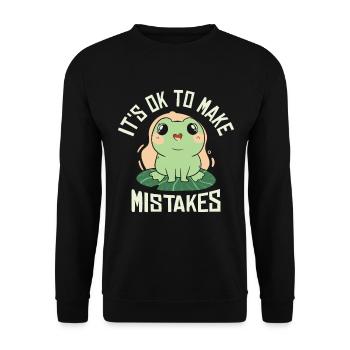 Fehler Frösche Herpetologe Wildtiere Leben Zitate - Unisex Pullover - Schwarz - Vorne - Alina (178cm) & Michal (187cm)