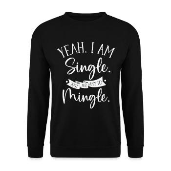 Relation de rencontre indépendante célibataire travailleuse - Sweat-shirt Unisexe - noir - Devant - Alina (178cm) & Michal (187cm)