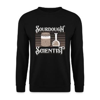 Baking Baker Sourdough Scientist Bread Baker - Unisex Sweatshirt - black - Front - Alina (178cm) & Michal (187cm)