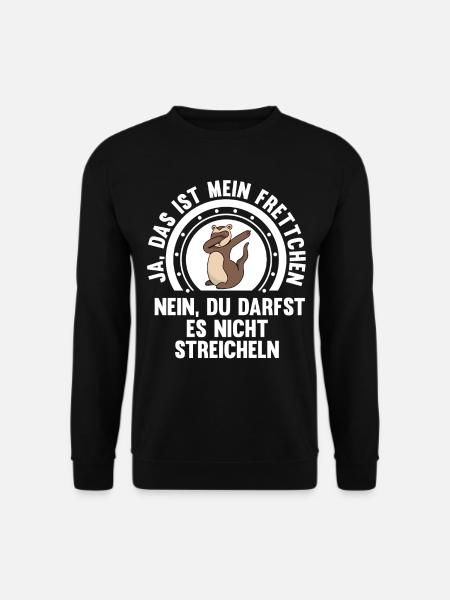 Ja das ist mein Frettchen - Unisex Pullover - Schwarz