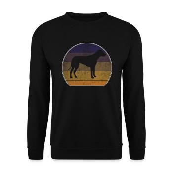 Retro Rhodesian Ridgeback Sunset - Unisex Sweatshirt - black - Front - Alina (178cm) & Michal (187cm)