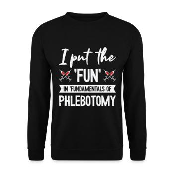 Phlebotomist Phlebotomy Nurse Tech - Unisex Sweatshirt - black - Front - Alina (178cm) & Michal (187cm)