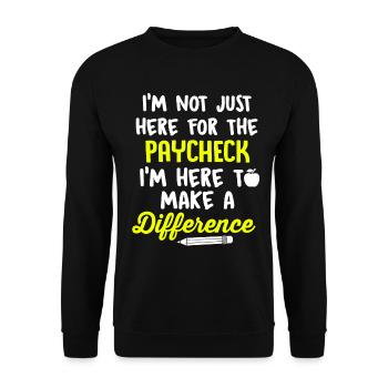 Paraprofessional Teacher Para Educator - Unisex Sweatshirt - black - Front - Alina (178cm) & Michal (187cm)