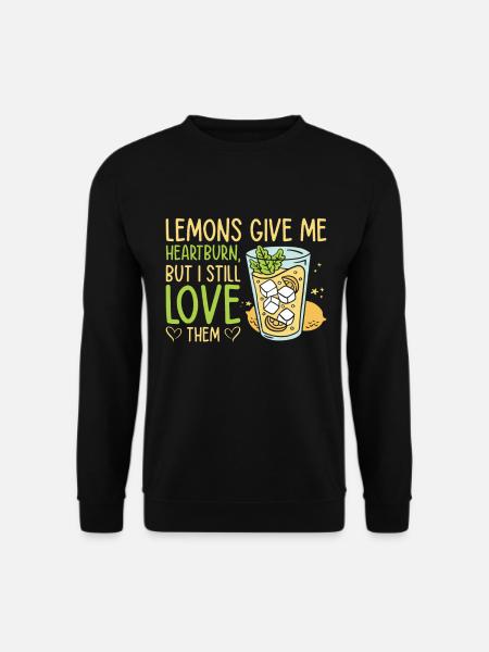 Lemon Fruit Lemonade Citrus - Unisex Sweatshirt - black