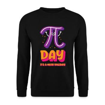 Pi Day Math Holiday Pi Symbol Number - Sweat-shirt Unisexe - noir - Devant - Alina (178cm) & Michal (187cm)