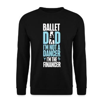 Ballet Dancer Dance Girl Ballerina - Unisex Sweatshirt - black - Front - Alina (178cm) & Michal (187cm)