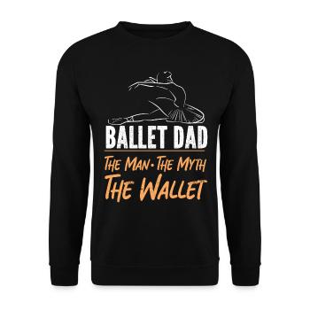 Ballet Dancer Dance Girl Ballerina - Unisex Sweatshirt - black - Front - Alina (178cm) & Michal (187cm)
