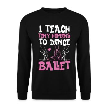 Ballet Dancer Dance Girl Ballerina - Unisex Pullover - Schwarz - Vorne - Alina (178cm) & Michal (187cm)