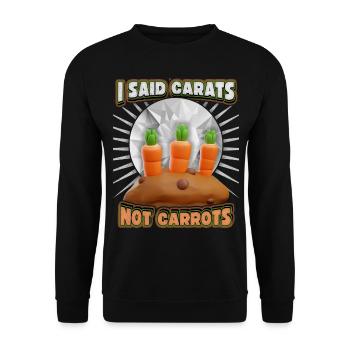 Wedding, funny marriage proposal with carrots saying - Unisex Sweatshirt - black - Front - Alina (178cm) & Michal (187cm)