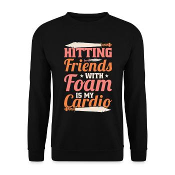Jeu de rôle en direct GN - Sweat-shirt Unisexe - noir - Devant - Alina (178cm) & Michal (187cm)