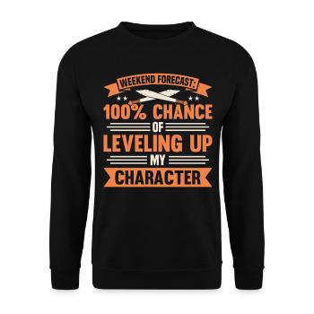 Jeu de rôle en direct GN - Sweat-shirt Unisexe - noir - Devant - Alina (178cm) & Michal (187cm)