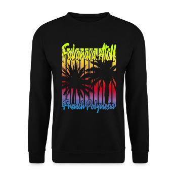 Sunset in Fakarava Atoll - Unisex Sweatshirt - black - Front - Alina (178cm) & Michal (187cm)