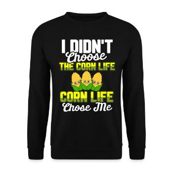 culture du maïs cultures agriculture - Sweat-shirt Unisexe - noir - Devant - Alina (178cm) & Michal (187cm)