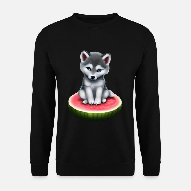 Watermelon Wolf - Unisex Sweatshirt - black