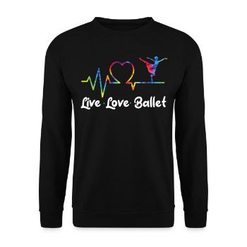 Ballet Danseuse Danse Ballerine - Sweat-shirt Unisexe - noir - Devant - Alina (178cm) & Michal (187cm)