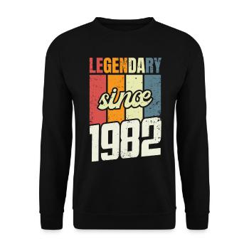 41st Birthday Level 41 Years 1982 Decoration Gift - Unisex Sweatshirt - black - Front - Alina (178cm) & Michal (187cm)