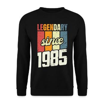 38e anniversaire Niveau 38 ans 1985 Cadeau de décoration - Sweat-shirt Unisexe - noir - Devant - Alina (178cm) & Michal (187cm)