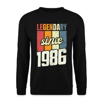 37e anniversaire Niveau 37 ans 1986 Cadeau de décoration - Sweat-shirt Unisexe - noir - Devant - Alina (178cm) & Michal (187cm)
