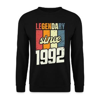 31st Birthday Level 31 years 1992 - Unisex Sweatshirt - black - Front - Alina (178cm) & Michal (187cm)