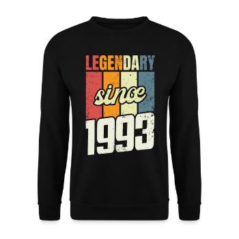30. Geburtstag Stufe 30 Jahre 1993 - Unisex Pullover - Schwarz - Vorne - Alina (178cm) & Michal (187cm)