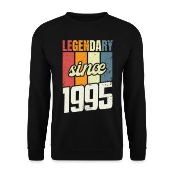 28th Birthday Level 28 Years 1995 - Unisex Sweatshirt - black - Front - Alina (178cm) & Michal (187cm)