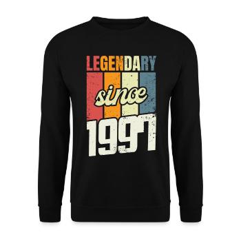 Niveau 26e anniversaire 26 ans 1997 - Sweat-shirt Unisexe - noir - Devant - Alina (178cm) & Michal (187cm)